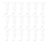 EXQUIMEUBLE 30 Piezas Clips para Plástico Transparente Soporte para Estores de Madera Accesorios Versátiles para Instalación de Paneles de Ventana