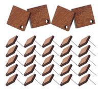 EXQUIMEUBLE 30 Unidades Kit de Pendientes de Madera para Hacer Joyas DIY Broche Creativo Oreja sin Rebabas, Accesorios para Fabricación de Pendientes en Color Café