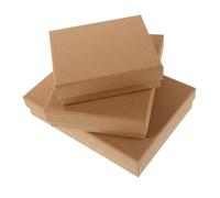 EXQUIMEUBLE 3piezas Cajas De Obsequio De Papel Kraft Cajas De Cartón Para Joyas Para Guardar Perfumes Pendientes y Collares Para Regalos Comercios Minoristas y Ferias De Artesanía