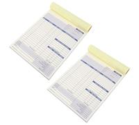 EXQUIMEUBLE 50 Juegos Formularios de Facturas sin Carbón para Oficina y Negocios Duplicación sin Costuras, Papel de 2 Partes, por Cuaderno, Diseño Moderno Fácil de Leer