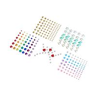 EXQUIMEUBLE 5hojas Pegatinas De Gemas Para Ojos y Cara Autoadhesivas De Brillantes Acrílicos Decoración Para Maquillaje y Arte Uñas Para Fiestas y Cosplay