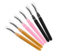 EXQUIMEUBLE 6piezas Cepillo De Silicona Para Pestañas Varitas De Rímel Aplicadores De Pestañas Para Maquillaje Herramienta De Cepillo Para Rímel Negro Rosa y Dorado