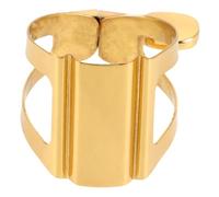 EXQUIMEUBLE Abrazadera de Saxofón Alto Latón Sujetador de Boquilla Dorado Clip para Saxofón Accesorios de Instrumento Musical Ligadura para Saxofonistas