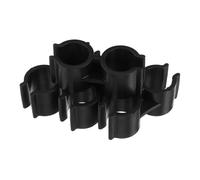 EXQUIMEUBLE Abrazaderas Dobles para Postes de Escoba y Recogedor, 4 Piezas de Clip Fijador de Plástico, Accesorio para Colgar y Mantener Orden en Áreas de Cocina y Limpieza