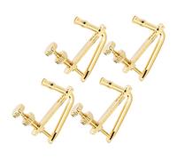 EXQUIMEUBLE Afinadores de Violín de Aleación Dorada para Violín 4/4-3/4, Ajustadores Finos para Cuerdas Diseño Clásico y Paquete de 4 Piezas