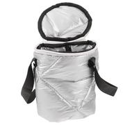 EXQUIMEUBLE Bolsa Térmica Aislante Redonda Pequeña para Almuerzo 13 Cm Diámetro X 18 Cm Alto Bolsa de Almuerzo Gruesa Portátil para Picnic y Trabajo Térmica de Mano Resistente