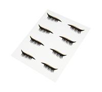 EXQUIMEUBLE Calcomanías Adhesivas De Delineador De Ojos y Pestañas Purpurina Dorada, 4 Pares, Tamaño Estándar, Maquillaje Para Mujeres, Uso Fiestas, Carnaval y Cosplay