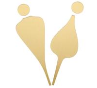 EXQUIMEUBLE Carteles de baño acrílicos 2 piezas para hombres y mujeres, indicación clara y montaje sencillo, ideales para hoteles y oficinas