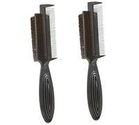 EXQUIMEUBLE Cepillo de Doble Cara Limpieza de Cabello 2 Piezas Cepillo Alisador de Pelo Herramienta de Limpieza de Barbas Peluquería Hombres y Mujeres Casa Salón