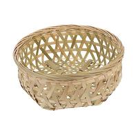 EXQUIMEUBLE Cesta de Bambú Tejida Pequeña para Almacenamiento Doméstico Cesta Multiusos para Frutas Verduras y Snacks Diseño Duradero y Seguro para Cocina y Oficina Capacidad