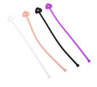 EXQUIMEUBLE Correa Antipérdida de Silicona para Cepillo de Baño 4 Unidades Elástica Multicolor para Ducha y Lavado de Cabello Hogar Viaje Gimnasio