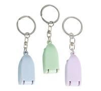 EXQUIMEUBLE Cortauñas Alemanes Portátil de Acero Inoxidable Diseño Plegable y Llavero, Herramienta de Manicura Resistente y Cómoda para Uso Diario y Viaje, Pack de 3 Piezas Color Aleatorio