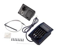EXQUIMEUBLE Ecualizador De Línea Azul De Cinco Bandas Preamplificador De Guitarra Pastilla Piezoeléctrica Sin Batería Para Afinación Manual Automática Sonido Escenario