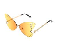 EXQUIMEUBLE Gafas de Sol y Estilo Elegante y Degradadas con Diseño de Alas Grandes Protección UV para Fiesta Verano para Vacaciones Junto al Mar