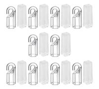 EXQUIMEUBLE Juego de 20 Piezas para Persianas Gancho y Mango de Varilla Transparente, Accesorios de Plástico para Barras de Cortina, Repuesto para Varillas de Inclinación, Uso en Hogar