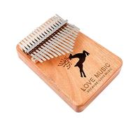EXQUIMEUBLE Kalimba Teclas Piano Pulgar de Madera Natural con Tutorial y Accesorios para Principiantes y Músicos Portátiles