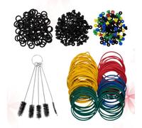 EXQUIMEUBLE Kit Completo de Accesorios para Máquina de Tatuar con Bandas de Goma Almohadilla de Silicona para Agujas y Cepillo de Limpieza para Agujas Herramienta de Mantenimiento