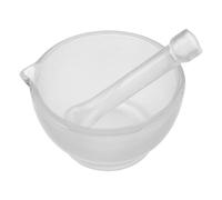 EXQUIMEUBLE Mortero y Majador de Vidrio 90 Mm, Juego Pequeño para Laboratorio Químico, Resistente a Alta Temperatura, Cuenco para Molienda y Mezcla de Muestras Científicas Portátil