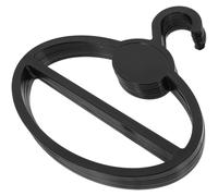 EXQUIMEUBLE Organizador de Corbatas y Bufandas 50 Perchas Redondas Negras de PE para Almacenar Cinturones y Toallas en Armarios y Baños