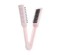 EXQUIMEUBLE Peine Alisador y Rizador De Cabello En Forma De v Compacto Para Mujer, Cepillo Pequeño Antiencrespamiento, Plancha De Pelo Portátil Para Viajes y Cuidado Diario