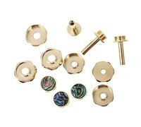 EXQUIMEUBLE Pistones De Botones De Presión Accesorios De De Alta Resistencia y Durabilidad Cubiertas Inferiores y Superiores Color Dorado Para Instrumentos Musicales