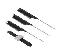 EXQUIMEUBLE Pulsera Porta Horquillas Para Peluquería Negra Kit 3 Peines De Punta Multifuncionales Herramienta Para Estilistas Profesionales En Cuidado Del Cabello