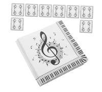EXQUIMEUBLE Servilletas De Papel Cuadradas Notas Musicales 40 Unidades, Desechables Resistentes Para Fiestas, Decoraciones Musicales Para Cumpleaños y Eventos Temáticos, Artículos Para Amantes Música