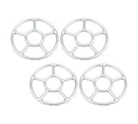 EXQUIMEUBLE Soportes para Estufa de Gas Antideslizantes 4 Piezas, Soporte para Wok y Hervidor, Anillos Resistentes en Gris para Cocina Gas Sobremesa, Accesorios para Estufa Segura