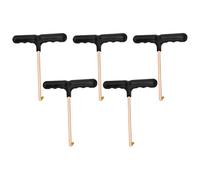 EXQUIMEUBLE Tensor de Cordones en Forma de T 5 Piezas, Herramienta para Apretar Cordones de Zapatos y Patines, Resistente Plástico y Hierro, Ergonómico para Uso en Hockey sobre Hielo