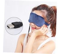 EXQUIMEUBLE Térmica para Ojos con Compresa Caliente USB Antifaz Ajustable y Relajante para Aliviar la Fatiga Ocular Color Azul Oscuro Talla con Funda Portátil
