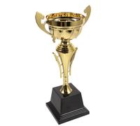EXQUIMEUBLE Trofeo Metálico Dorado Cinta Premio para Primer Lugar Competencias Deportivas de Baile y Escolares Copa Resistente para Fiestas y Eventos