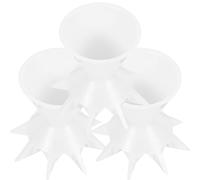 EXQUIMEUBLE Vasos de Plástico Divididos para Verter Pintura 3 Piezas Taza Mezcladora Vertedora Blanca Reutilizable para Pintura Acrílica y Acuarela Embudo Práctico Artística