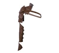 Exquisita decoración, Armadura de hombro gótica punk PU Protector de brazo Guantelete Arnés corporal for el pecho Accesorio de disfraz de cosplay (Color : Brown)