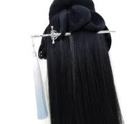 Exquisita horquilla con borlas varillas artísticas con borlas elegante horquilla encanto para una declaración elegante
