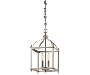 Exquisita Lámpara Colgante THOREN Níquel Ajustable Rústica 2xE14 Salón