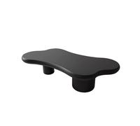 Exquisita mesa de centro moderna Black Cloud para sala de estar - Diseño irregular con bordes redondeados. Linda mesa de té de madera para apartamento y oficina en casa. Fácil de armar (39.3 * 19.6 pu