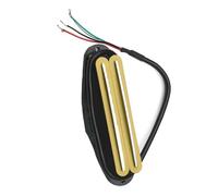 Exquisita pastilla Humbucker de guitarra de doble carril, color amarillo con plata, doble hoja, para piezas de guitarra eléctrica