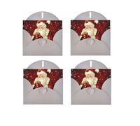 Exquisita tarjeta de felicitación de Papá Noel de papel perlado, diseño impresionante, perfecto para festividades, estilo 2745