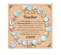 Exquisitas pulseras temáticas de agradecimiento al profesor que transmiten gratitud para mujer, talla única, Metal, No es una piedra preciosa