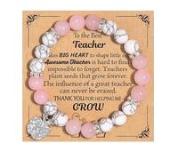 Exquisitas pulseras temáticas de agradecimiento al profesor que transmiten gratitud para mujer, talla única, Metal, No es una piedra preciosa