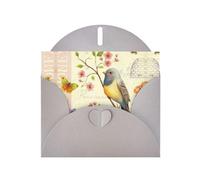 Exquisitas tarjetas de vacaciones de papel perlado con pájaros y flores, tarjetas de cumpleaños, adecuadas para Navidad, día de San Valentín, aniversario de boda y tarjetas de invitación de fiesta.