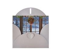 Exquisitas tarjetas de vacaciones de papel perlado para ventana de invierno, tarjetas de cumpleaños, adecuadas para Navidad, día de San Valentín, aniversario de boda y tarjetas de invitación de fiesta