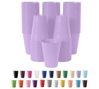 Exquisite 12 oz vasos de plástico II 50 unidades Bulk Pack desechables Party tazas II Premium calidad vasos de plástico para fiestas