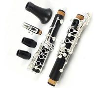 Exquisite clarinet instrument in the key of Bb selected ebony body silver-plated 18 keys