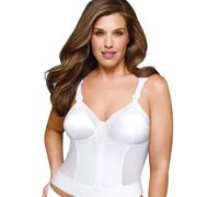 Exquisite Form 5107532 Brasier Largo con Soporte de Espalda y Postura Totalmente Adelgazante con Cierre Trasero, Blanco, 90B