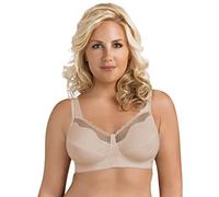 Exquisite Form Copa Suave de algodón Sujetador, Semi Transparente, Damasco, 100D para Mujer