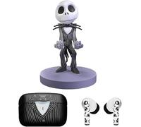Exquisite Gaming: Buds Pro & Holdems Bundle - Jack Skellington - Auriculares inalámbricos Bluetooth y Funda, Soporte para Dispositivo de Personaje/Figura, Set Disney TNBC
