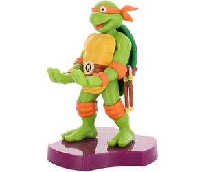 Exquisite Gaming: Holdems: TMNT - Michaelangelo - Soporte para Auriculares y teléfono, Cable Guys, Mini coleccionables con un Giro, Figura de Tortugas Ninja Mutantes Adolescentes