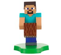 Cableguys Minis Minecraft Steve Soporte Movil y Auriculares In Ear - Soporte movil Mesa para Auriculares y Dispositivos pequeños, Porta telefono Escritorio, Accesorios Gaming