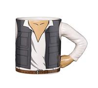 Exquisite Gaming Taza Han Solo Meta Merch café y Té, Cerámica, Negro, Blanco